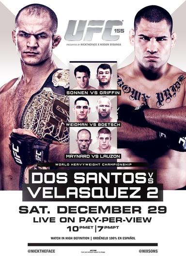 UFC 155: Dos Santos vs. Velasquez 2 poster