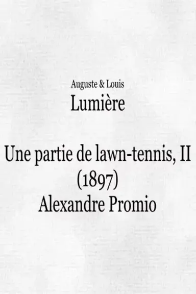 Une partie de lawn-tennis II poster