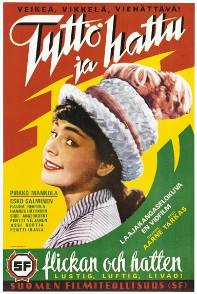 Tyttö ja hattu poster