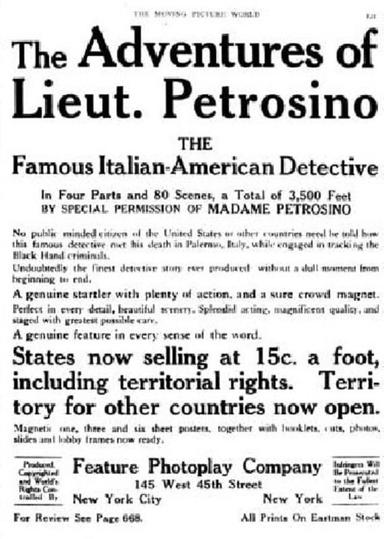 The Adventures of Lieutenant Petrosino poster