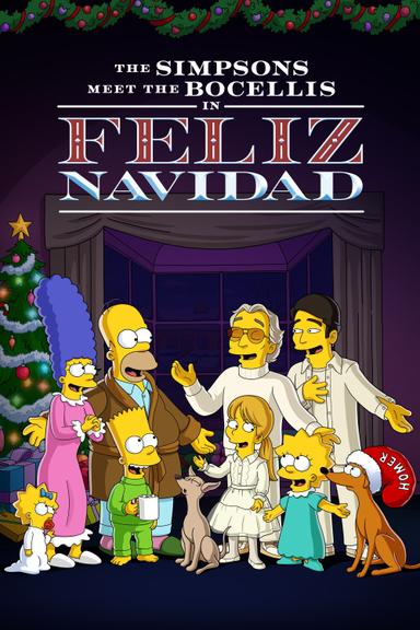 The Simpsons Meet the Bocellis in "Feliz Navidad" poster