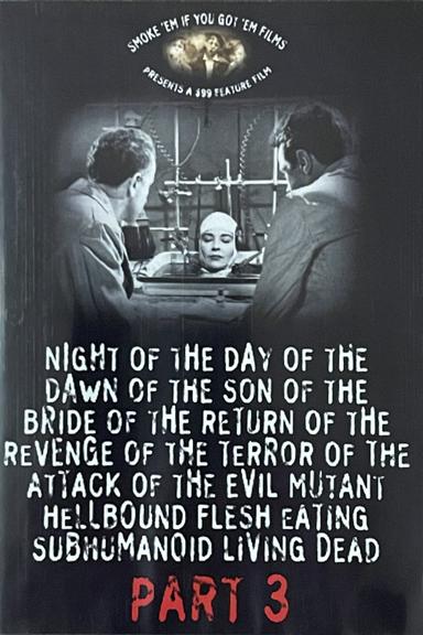 Night of the Day of the Dawn of the Son of the Bride of the Return of the Revenge of the Terror of the Attack of the Evil, Mutant, Hellbound, Flesh-Eating Subhumanoid Zombified Living Dead, Part 3 poster