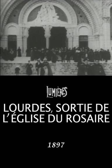 Lourdes, leaving the Church of the Rosary poster