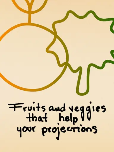 Fruits and Veggies That Help Your Projections poster