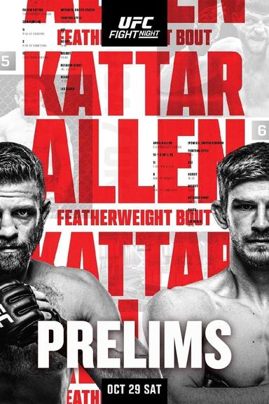 UFC Fight Night 213: Kattar vs. Allen poster