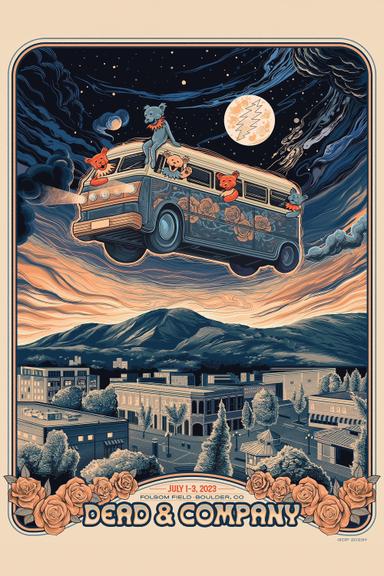 Dead & Company: 2023-07-01 Folsom Field, Boulder, CO, USA poster