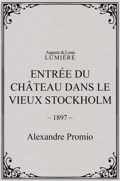 Entrée du château dans le vieux Stockholm poster