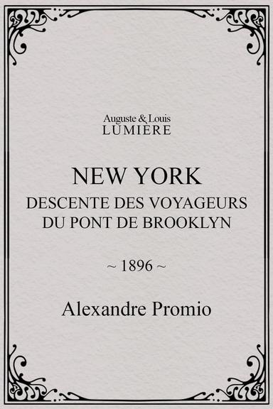 New York, descente des voyageurs du pont de Brooklyn poster