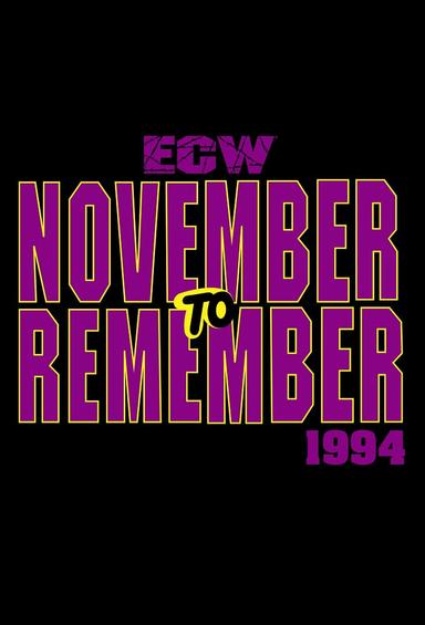 ECW November to Remember 1994 poster