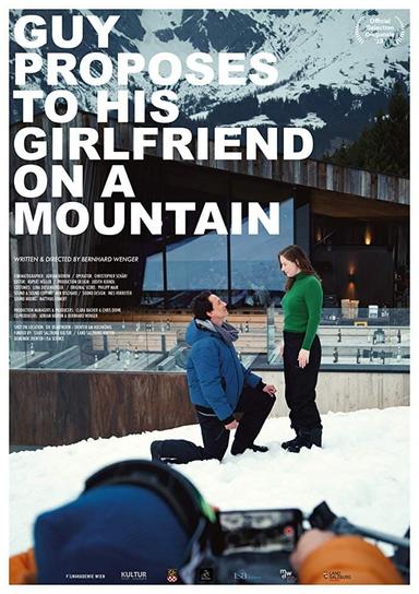 Guy Proposes To His Girlfriend On A Mountain poster