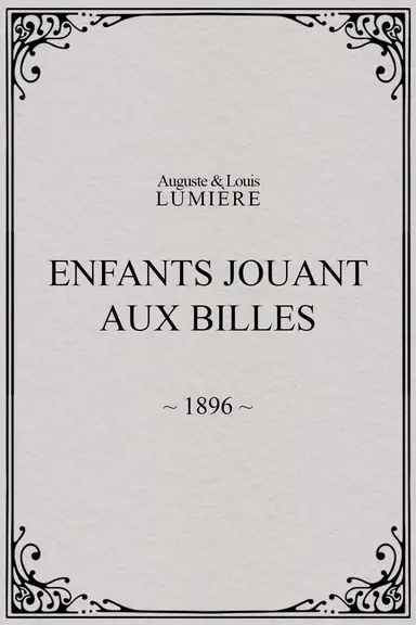 Enfants jouant aux billes poster